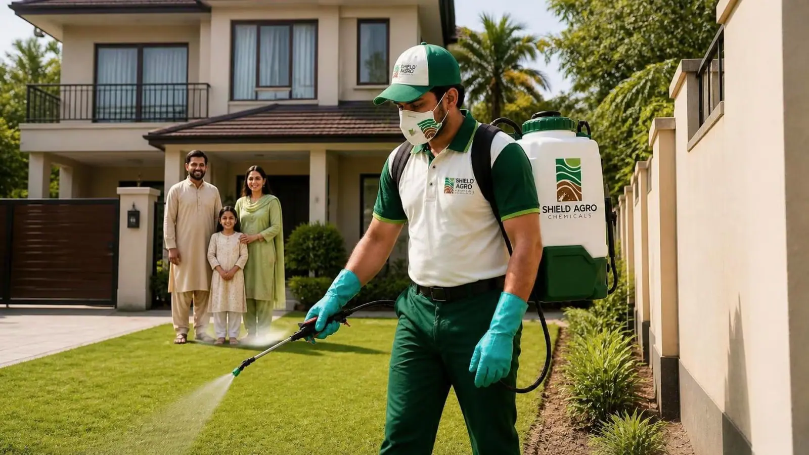 Shield Agro technician carrying out general pest control (whole property)