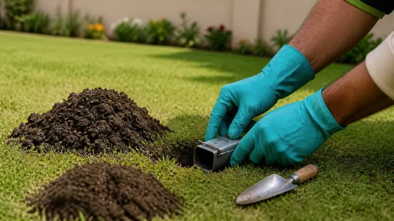 Shield Agro technician carrying out mole & shrew control