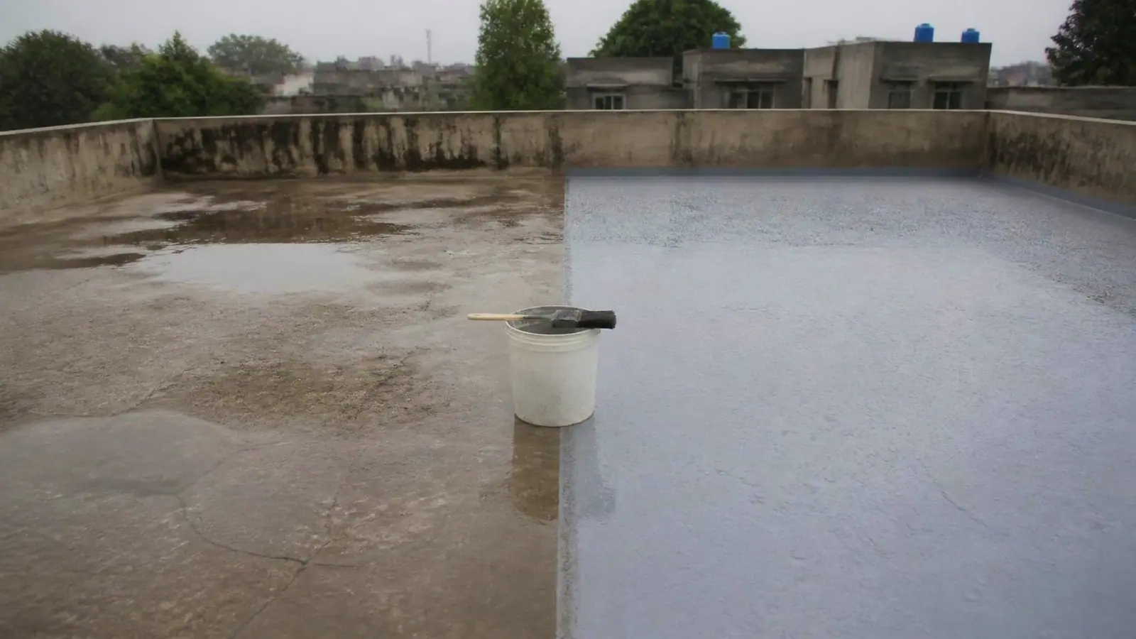 Shield Agro technician carrying out roof waterproofing